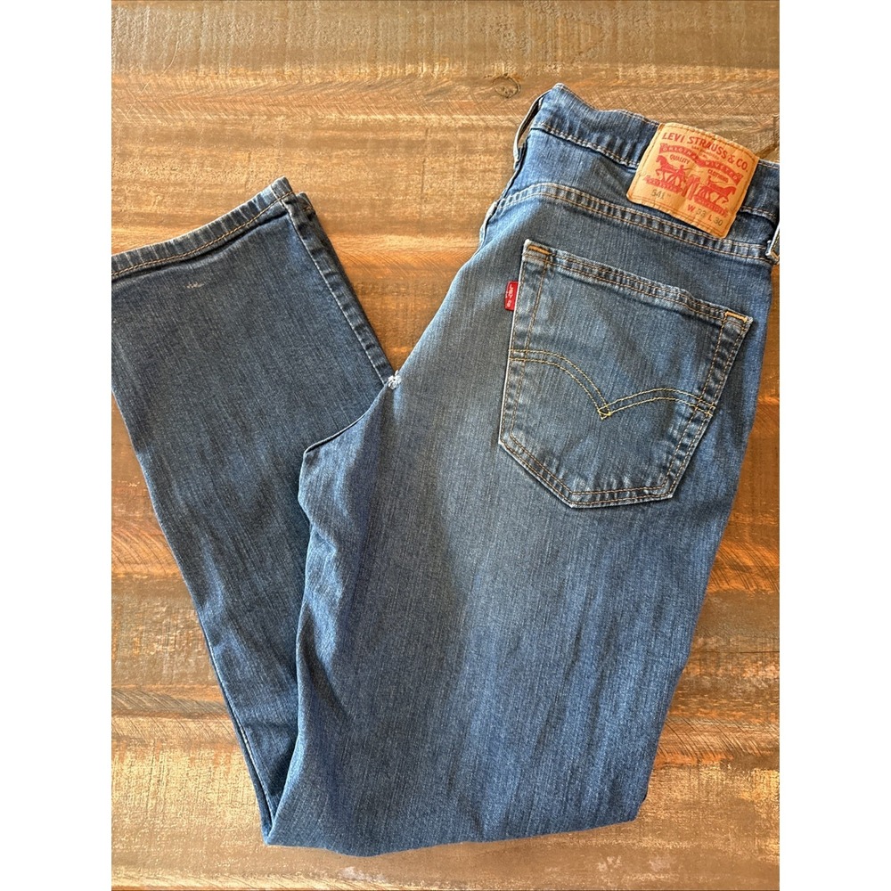 Levi's Jeans Mens Size 33x30 541 Athletic Fit Dark Wash Stretch Taper Denim EUC